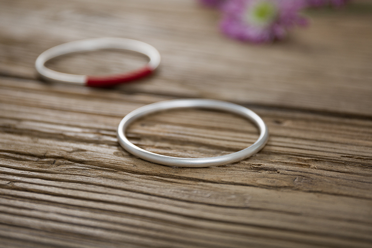 Nhiều người trong tương lai Handmade sterling bạc Đơn giản đóng rắn 999 chân bạc mờ Vòng đeo tay mỏng vòng cuff bạc