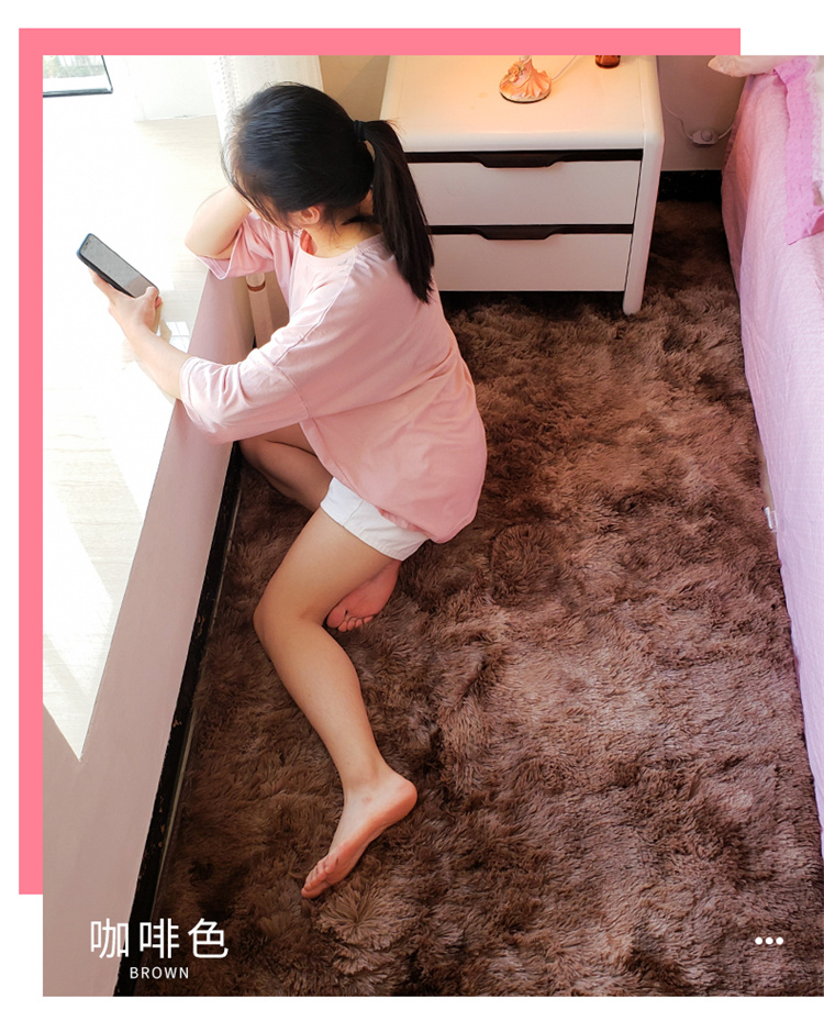 Bắc Âu gió tie-nhuộm đầu giường thảm phòng khách phòng ngủ cô gái cloakroom tròn variegated gradient mat mat - Thảm thảm trang trí phòng khách