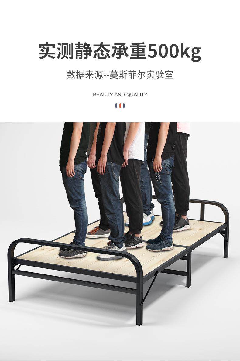 Принадлежности для шитья 折叠床单人双人1米1.2米家用出租房经济型小床简易铁架竹床硬板床 European style flower