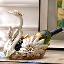 European Swan Wine Rack ornaments wine cabinet retro living room wine rack wine bottle rack wine tray wine tray bar wine rack