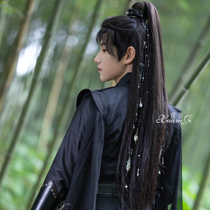 Original Antique Handmade Hair Rope for Men and Women, Han Dynasty Tassel Headwear, Film and Television Hair Accessories, Bell Headband, Sapling