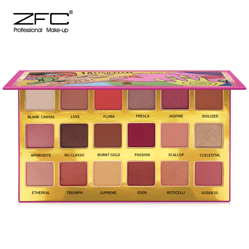 ZFC Phantom Play in turn Color 18 Color Eye Shadow disc Matt Polarized Pearl's Fish Ji Earth Color Makeup
