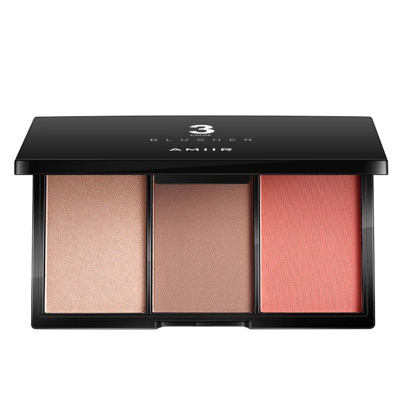 AMIIR Amiel 3 colors blush pan rouge multicolored blush nude makeup natural snuff shadow high light fix powder