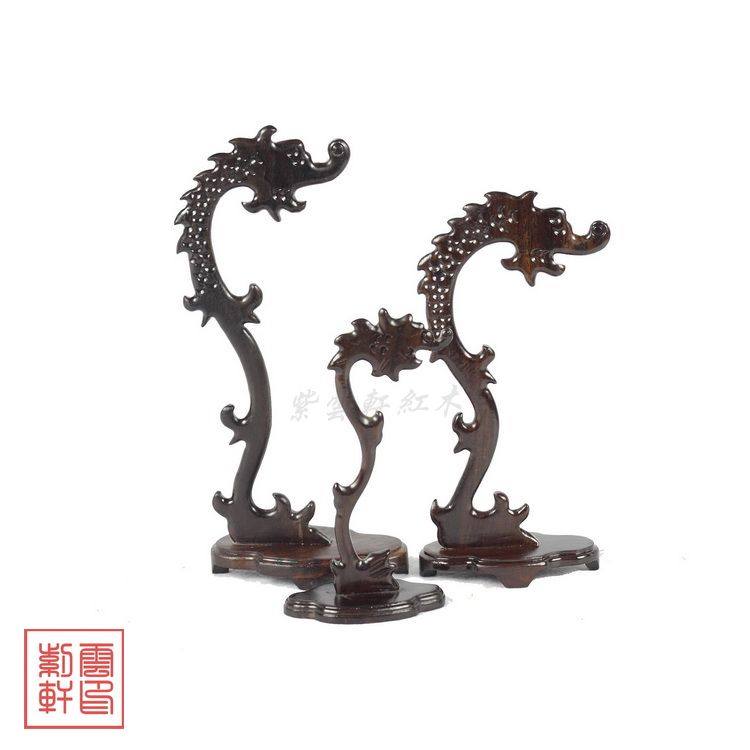 Mahogany wood carving craft gift decoration pendant pylons Black Azusa wood faucet jade jade jewelry hanging jade rack special price