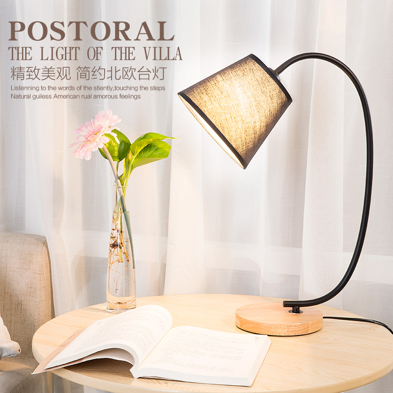 Special price LED Nordic table lamp Bedroom bed head nursing eye desk college student Dormitory Reading Creative Personality Cozy