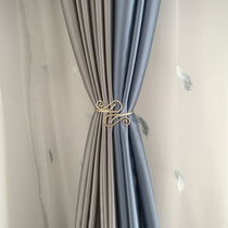  Light luxury curtain strap Ruyi new Chinese model room Alloy curtain clip Metal decoration storage living room strap