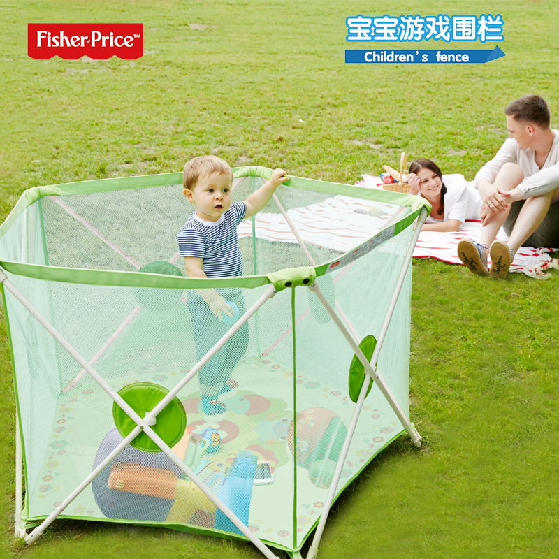 Fisher children's game fence Indoor household foldable baby safety fence Baby crawling toddler fence