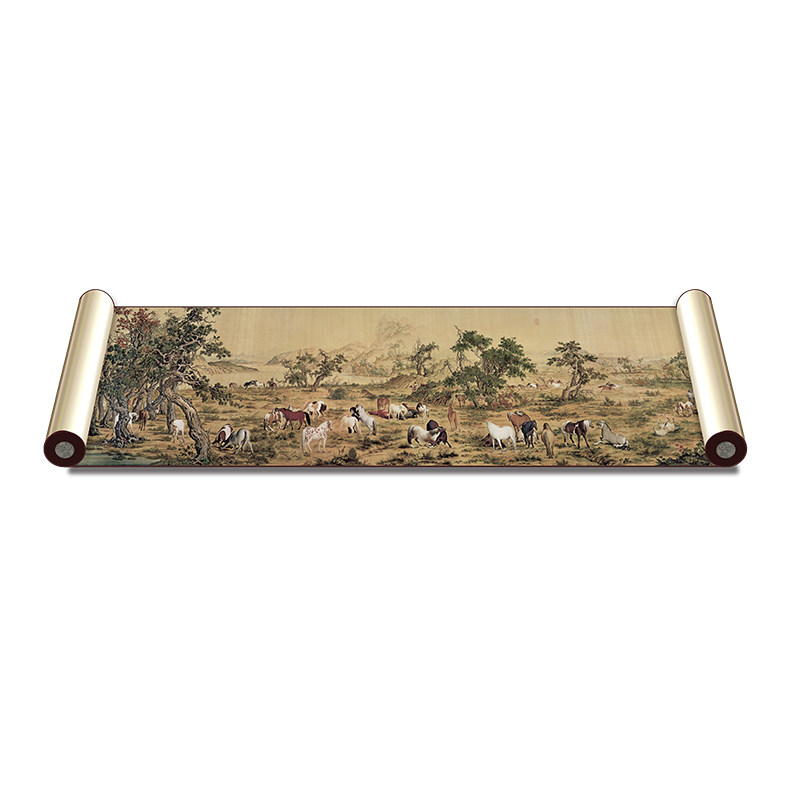 (Qingqi Book) Baise Jun of the State Painting of the Top  Painting and Gift Giving Customers Handscroll National Treasure High-definition Famous Paintings