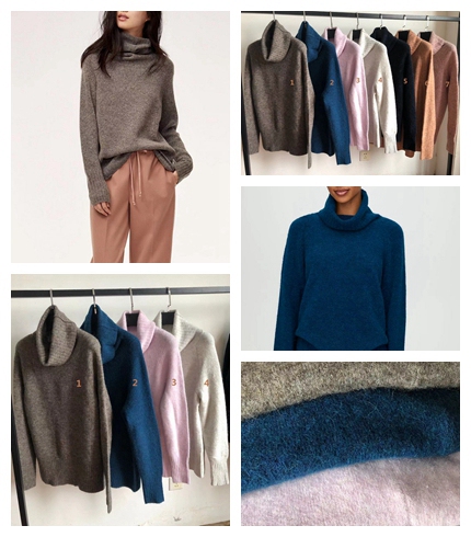 Canadian @Babaton Turtleneck Loose Alpaca Sweater Aritzia Retro European and American Style Soft and Warm