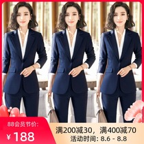 Suit jacket professional suit womens spring and autumn 2021 new fashion temperament high-end business formal work clothes