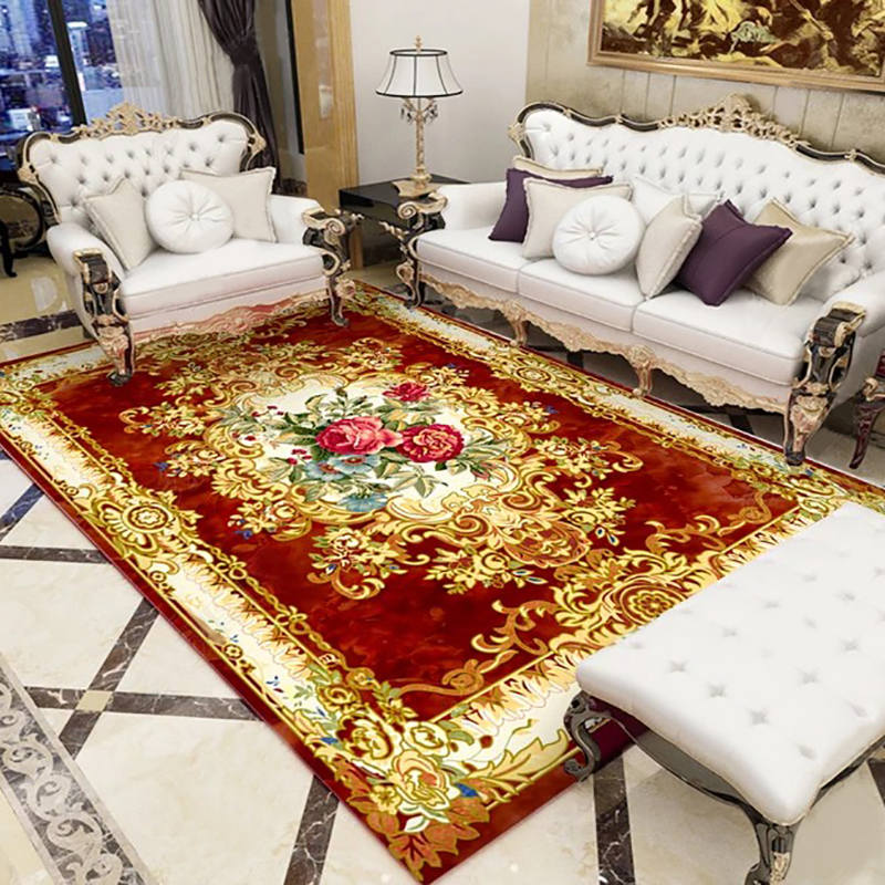 Phong cách châu Âu phòng khách bàn cà phê thảm đơn giản phòng ngủ đầy đủ cửa hàng phòng sofa lớn thảm đầu giường chăn pad máy Mỹ có thể giặt - Thảm thảm khách sạn