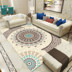Mediterranean thảm xanh phòng khách bàn cà phê ngủ cạnh giường ngủ thảm pad cửa hàng thảm Mỹ Bắc Âu cho tối giản hiện đại - Thảm lót sàn simili Thảm