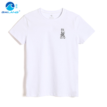 Lang short-sleeved T-shirt men summer seaside holiday men trend set white print dog half-sleeved mens body shirt