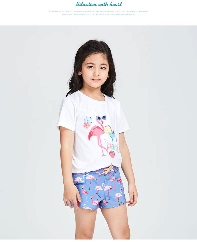 Quần sóng in màu đỏ kéo dài quần trẻ em bãi biển cô gái nhanh khô quần short giản dị bên bờ biển quần short kỳ nghỉ - Quần bãi biển 	quần đi biển nữ	