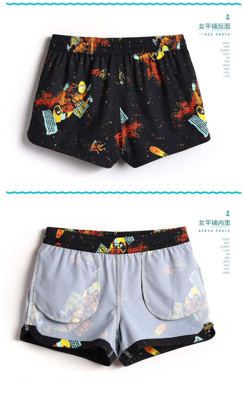 Cặp vợ chồng mùa hè Gailang quần lửng khô nhanh quần phụ nữ ba điểm quần short đi biển ngoài trời kỳ nghỉ bơi boxer thân - Quần bãi biển 	mua quần đi biển	