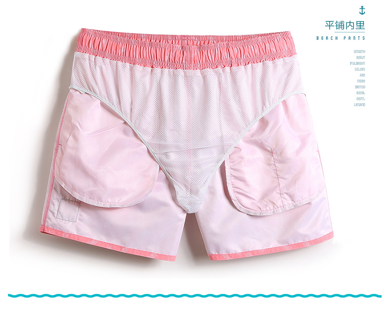 Quần sóng biển mùa hè quần rộng nam rộng kích thước nhanh khô ba điểm thể thao quần short đi biển nghỉ hè suối nước nóng thân bơi 	quần đi biển tập thể