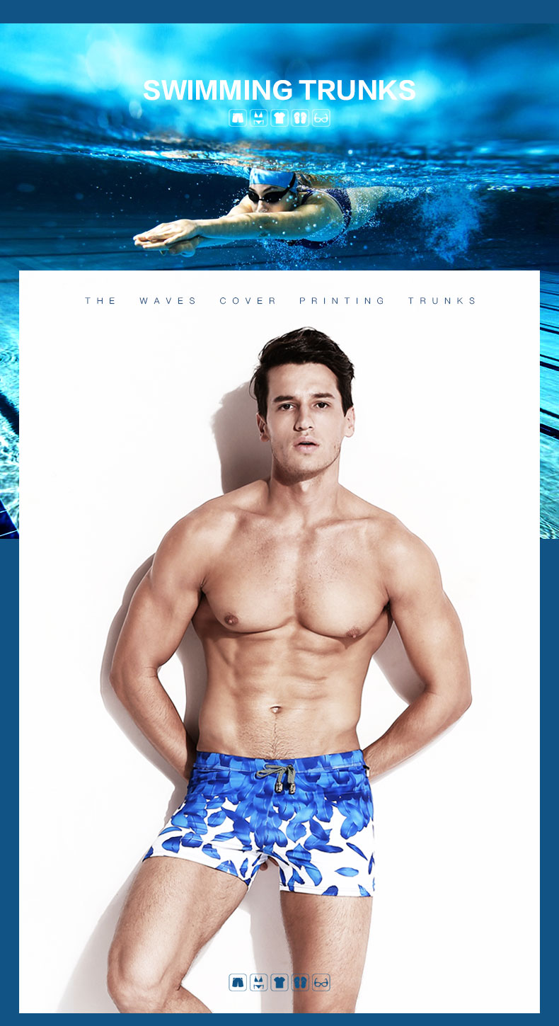 Gailang plus pad chống đập in quần bơi nam boxer cộng với phân bón để tăng độ khô nhanh cho bộ đồ bơi boyshort đồ bơi quần bơi nam shopee