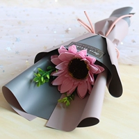 Одиночный подсолнечник розовый