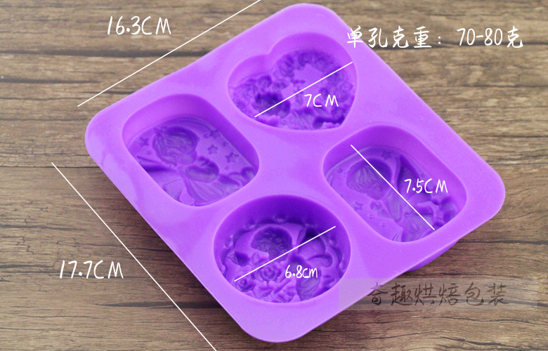 Tự làm silicone mềm khuôn tinh dầu xà phòng làm bằng tay xà phòng yêu thiên thần búp bê silicone khuôn thạch cao khuôn khuôn làm bánh cá