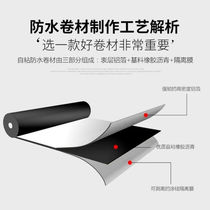 Roof waterproof and leak-proof material sbs asphalt waterproof linoleum coil roof sunscreen insulation material Iron color steel