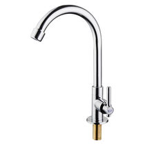 Washing dish single cold faucet kitchen faucet hot and cold washing basin single cold faucet 304 stainless steel sink noodles