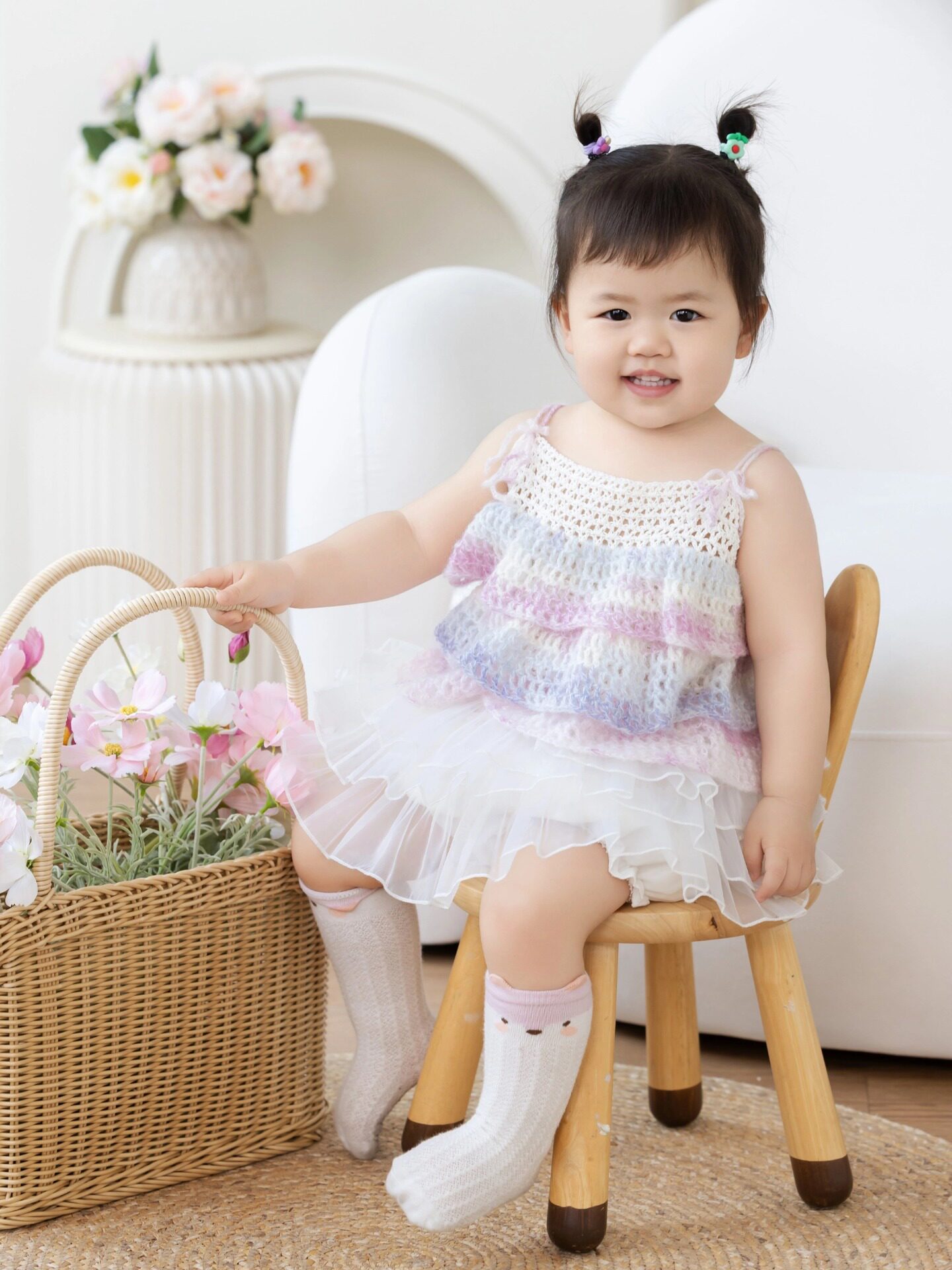New mommy handmade colorful cake parent-child sling handmade diy knitting crochet wool ball homemade material package
