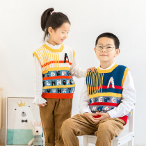 New moms hand in letters jacquard vests Hand Woven Diy Wool Thread Group Sweater material Baupin Tutorials Tutorials