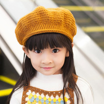 New mommy hand beret crochet hand diy woven wool thread baby hat crochet homemade material bag