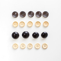 New mommy hand-made wooden buttons handmade diy woven accessories single beat