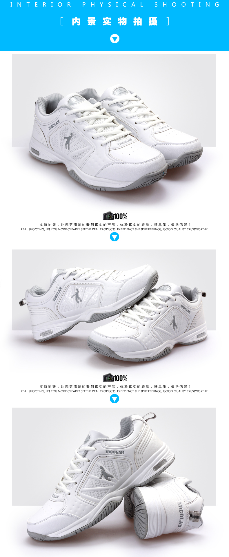 Jordan Granger Chính Hãng Giày Tennis Mới của Nam Giới Sneakers Pad Thoáng Khí Trọng Lượng Nhẹ Casual Trắng Giày Sinh Viên Trắng giày the thao