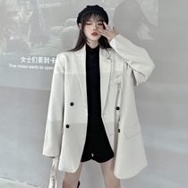Spring and Autumn Korean version of Harajuku wind bf loose Joker temperament retro Net red suit jacket female design sense niche jacket