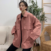 Spring and autumn 2020 new Korean ins retro port flavor bf loose and wild casual frock jacket jacket female student