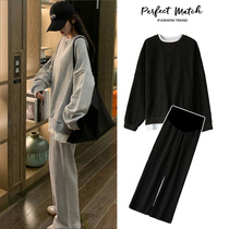 Pregnant women autumn suit fashion 2021 new autumn belly women Net red out two sets autumn and winter