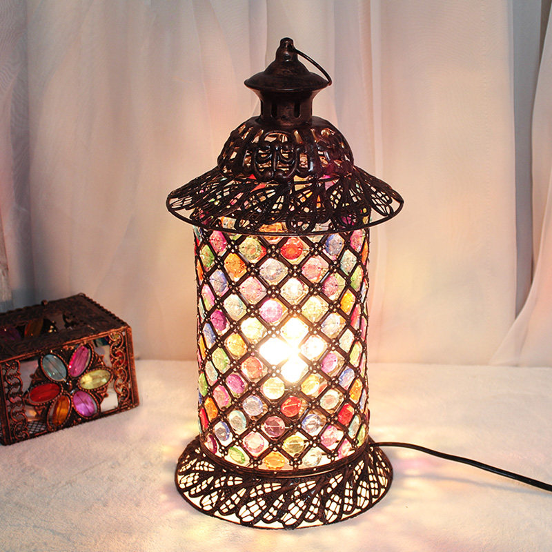 Cafe book city dining room bar home creative romantic warm iron study eye protection desk Nordic table lamp