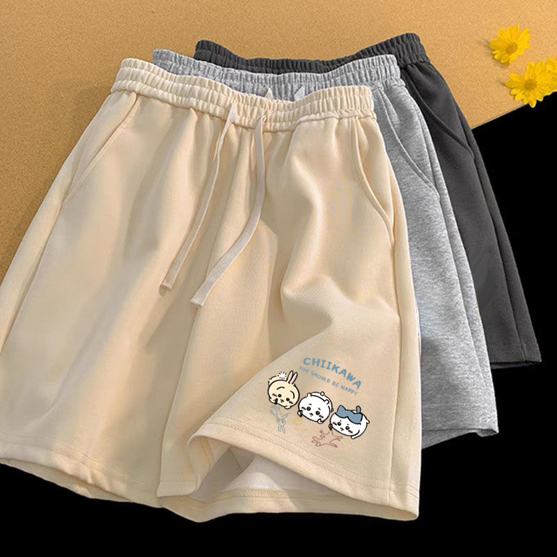American-Style Fun Usachi Summer Casual Trendy Brand Versatile Pure Cotton Shorts Casual Loose Student Simple Five-Point Shorts