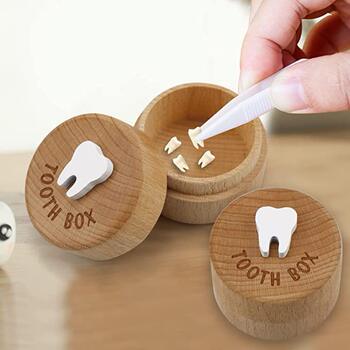Infant and toddler fetal hair wooden box tooth collection box storage