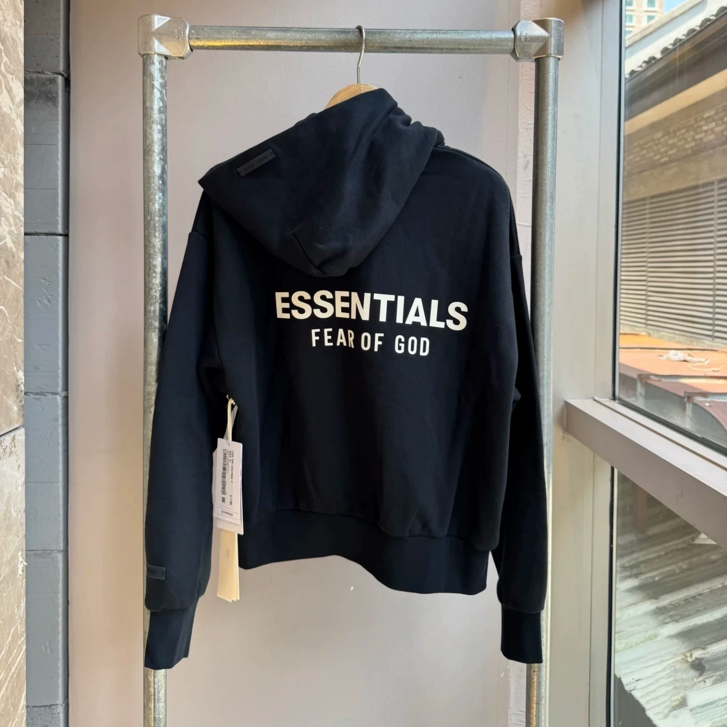 FOG двойная линия ESSENTIALS 25ALWAYS высокий уличный худи с молнией для мужчин и женщин свободная куртка толстовка с капюшоном