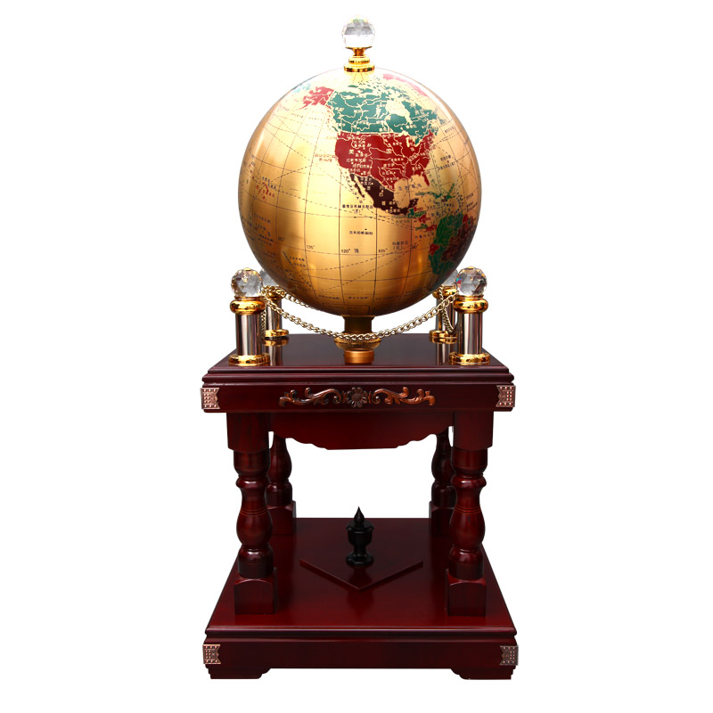 Large pure copper globe Large office floor-to-ceiling decoration Living room housewarming company factory opening craft gift