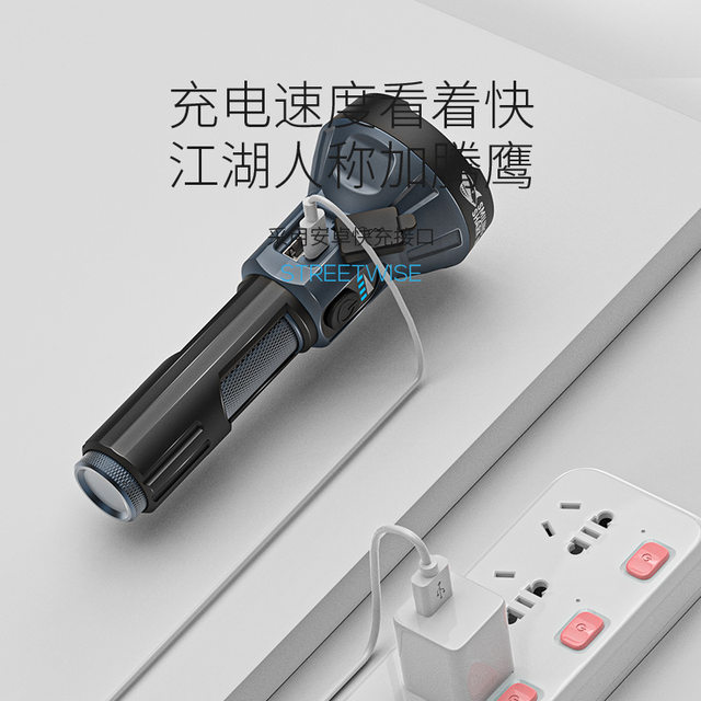 Strong Light Flashlight, Small Outdoor Camping Emergency Lighting, Household Portable Side Light, Long-Range Mini Flashlight