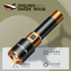 Smiling Shark Super Bright Black Gold Sky Penetrating Cannon M80 Outdoor Hiking and Mountaineering Zoom Flashlight Tactical LED Lighting Flashlight