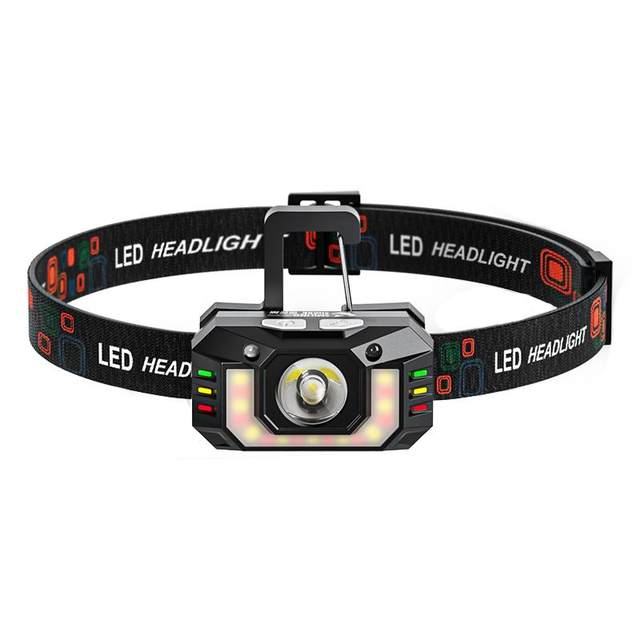 Smiling Shark Outdoor Ultra-Long Battery Life Night Fishing Headlamp with Gesture Sensing, Super Bright Spotlight with Hanging Buckle, Mountaineering and Adventure Equipment