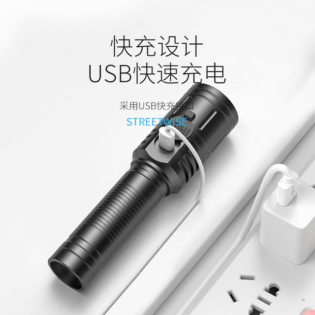 Smiling Shark Super Bright Mini White Laser Flashlight M60 Strong Light Outdoor Zoomable Home Led Tactical Small Flashlight