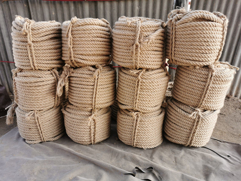 Rough hemp rope vintage decorative hemp rope hand-woven diy fine hemp rope partition bundle climbing tug-of-war rope