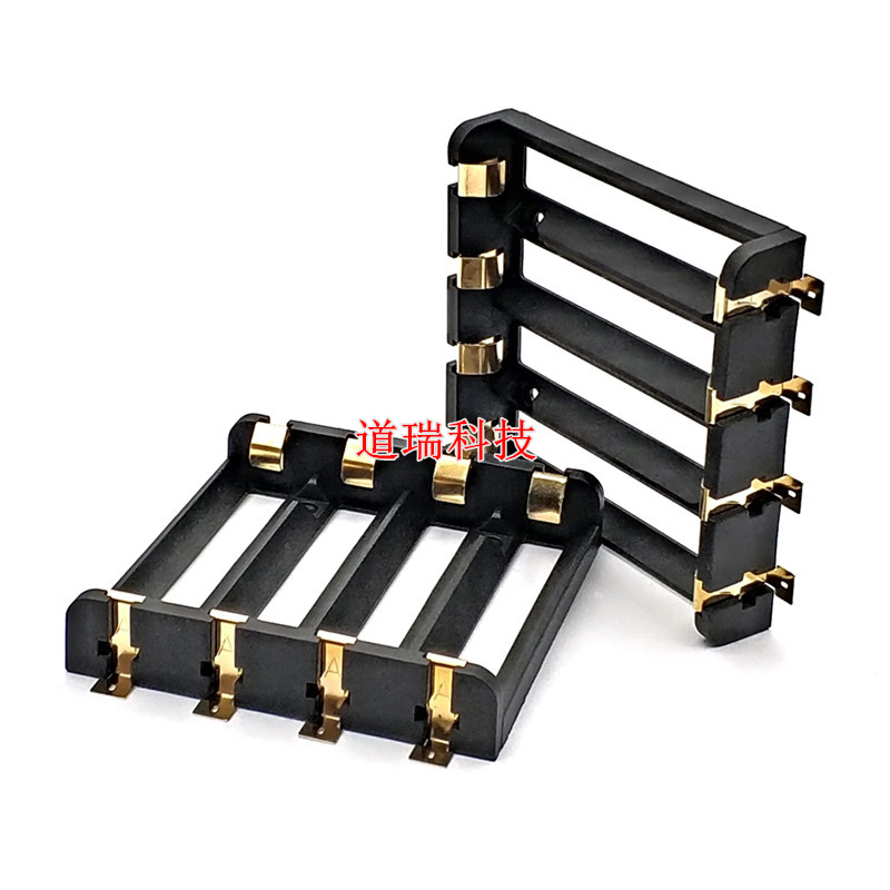 4 18650 nylon fire retardant battery box SMD 4 18650 patch surface mount 18650 battery holder