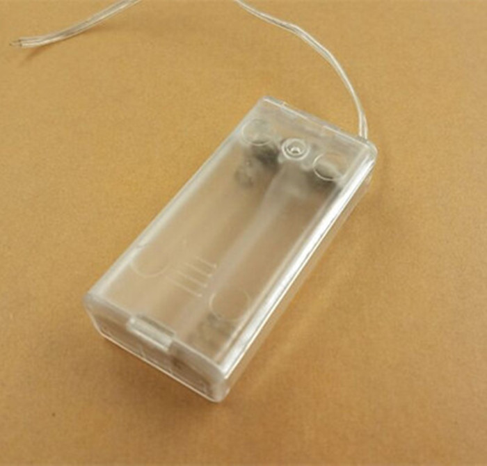  AA 5 2 section 2 section 5 transparent battery case with wire with switch with cover 5 II section-Taobao