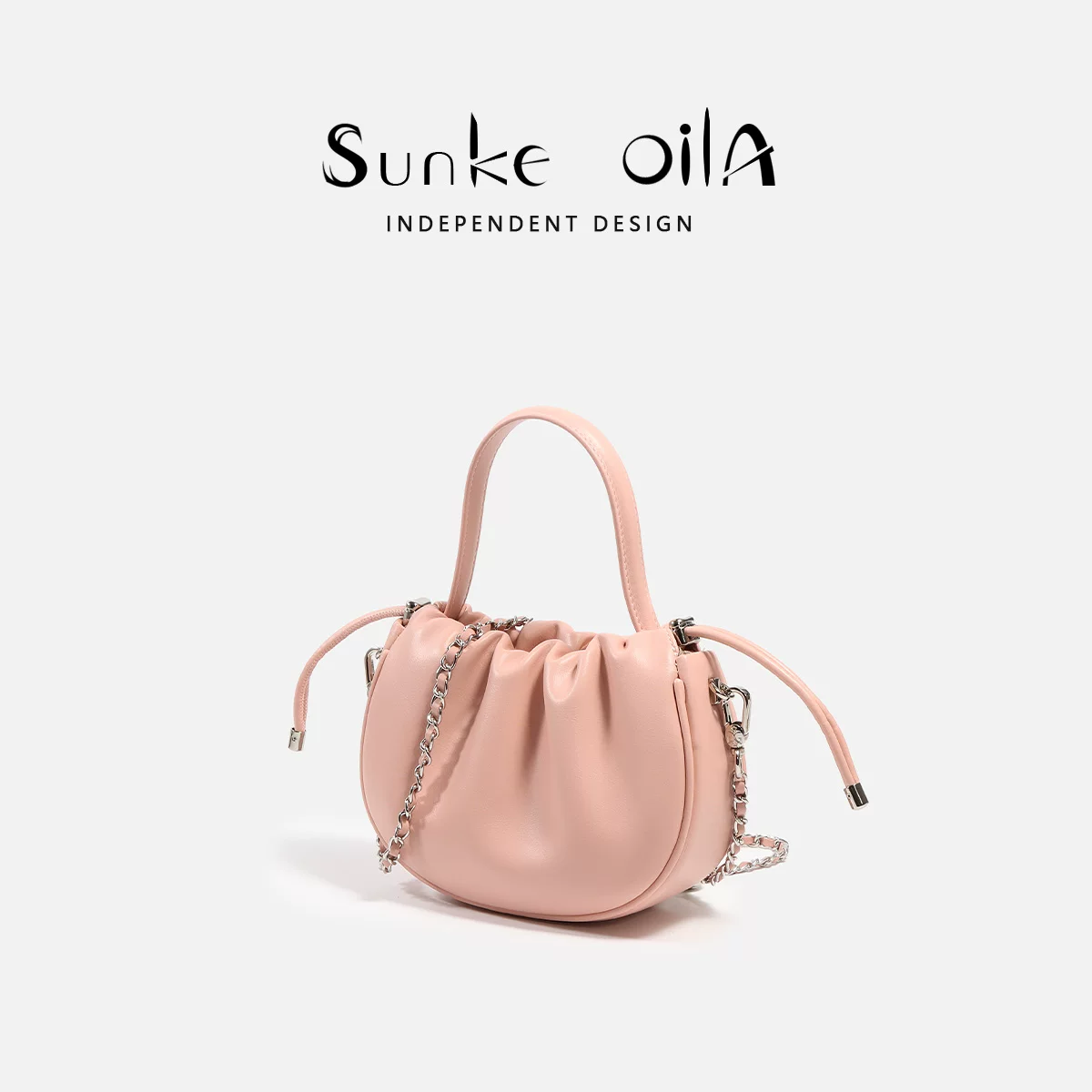 Sunke OiLA Fuchsia кошелек, сумка через плечо, натуральная кожа, с вышивкой