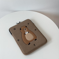 una Korean ins blogger fromdals same style gommy bear ipad tablet liner bag computer storage bag