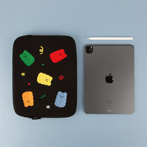 una Korean ins blogger allnewframes same colorful bear iPad storage bag computer bag