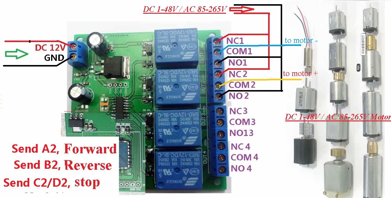 No com nc схема подключения