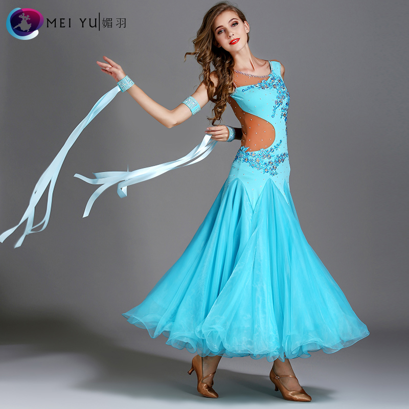 Clear - up adult Modern Dance Dress National Dance Show Dress MY 794 Competition Drilling Clothing Costume